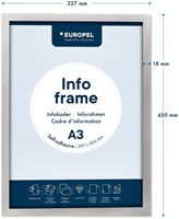 Infokader Europel zelfklevend A3 zilver-2