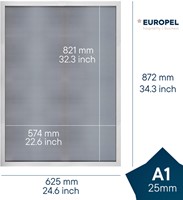 Kliklijst Europel A1 25mm mat wit-1