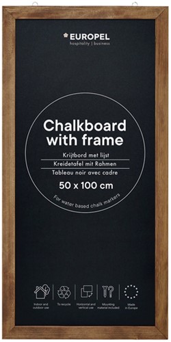 Krijtbord Europel met lijst 50x100cm natural-2