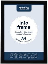 Infokader Europel zelfklevend A4 zwart