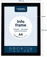 Infokader Europel zelfklevend A4 zwart-3