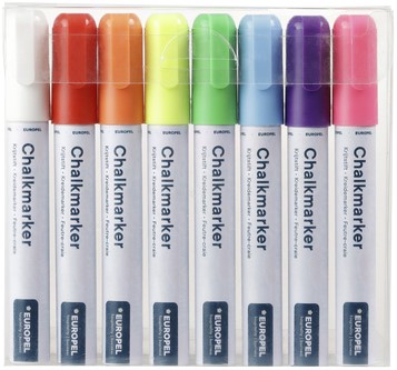 Krijtstift Europel 6mm assorti etui 8 stuks