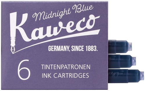 Inktpatroon Kaweco blauwzwart doosje à 6 stuks