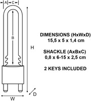 Hangslot MasterLock verstelbaar messing 50mm-3