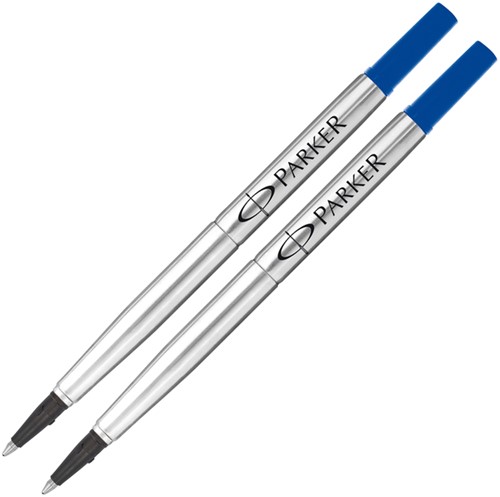 Rollerpenvulling Parker Quink medium blauw blister à 2 stuks-2