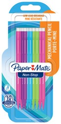 Vulpotlood Paper Mate non stop 0.7mm HB assorti blister à 10 stuks