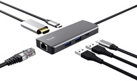 Adapter Trust DALYX 6-in-1 USB-C multipoort grijs-3