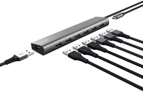 Hub Trust HALYX 7-port USB-A 3.2 zilver-3