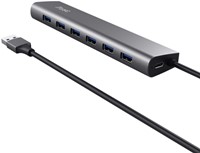 Hub Trust HALYX 7-port USB-A 3.2 zilver-1