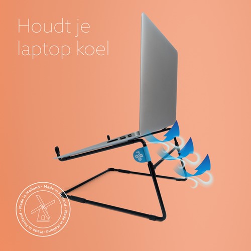 Laptopstandaard R-Go Steel Office Zwart-1