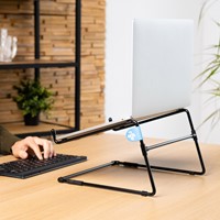 Laptopstandaard R-Go Steel Office Zwart-4