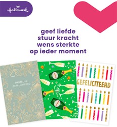 Wenskaart Hallmark navulset felicitatie 6 kaarten