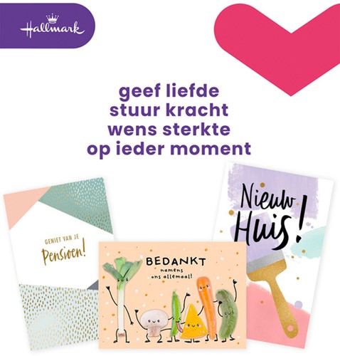 Wenskaart Hallmark navulset diversen 12 kaarten