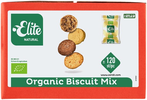 Koekjes Elite Natural biologische biscuitmix 120 stuks-2