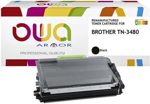 Toner OWA alternatief tbv Brother TN-3480BK zwart