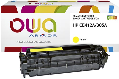 Tonercartridge OWA alternatief tbv HP CE412A geel