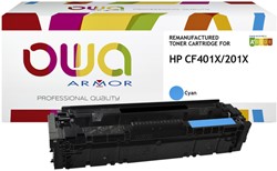 Tonercartridge OWA alternatief tbv HP CF401X blauw