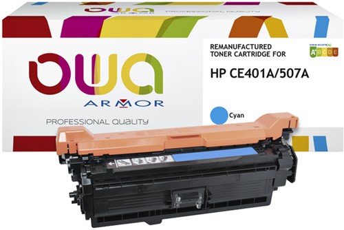 Tonercartridge OWA alternatief tbv HP CE401A blauw