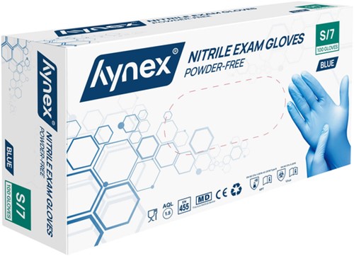 Handschoen Hynex S nitril blauw pak à 100 stuks