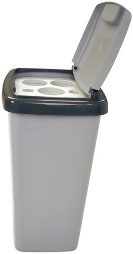 Afvalbak Vepa Bins bekerinzet 5-gaats 50 liter grijs-1