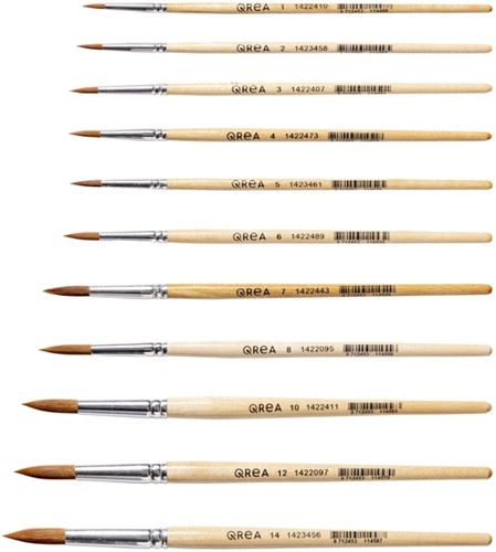 Penseel Qrea synthetisch haar set à 3 breedtes-4