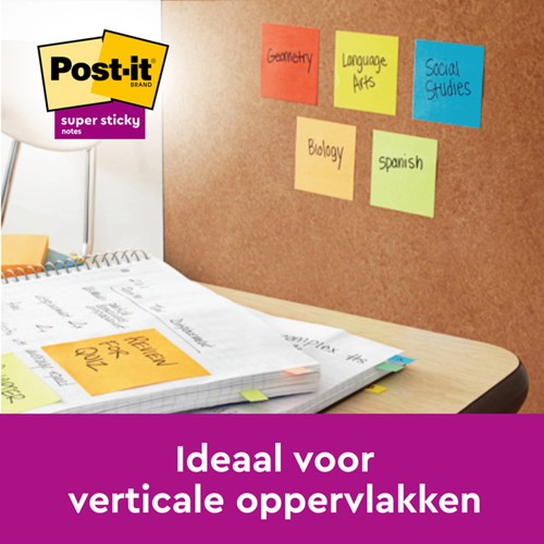 Memoblok 3M Post-it Z-Note R330 Super Sticky 76x76mm assorti kleur 20 + 4 gratis-3