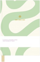 Notitieboek One Line A Day Flow groen/ wit lijn