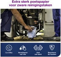 Reinigingsdoek Tork W4 Premium Heavy-Duty Industrial gevouwen 3-laags 5x100 vel blauw 130082-3