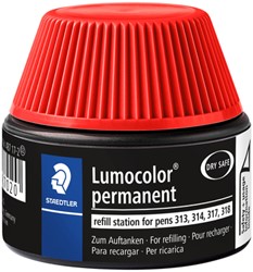 Viltstiftvulling Staedtler Lumocolor permanent 15ml rood
