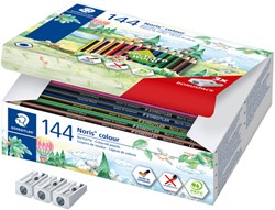 Kleurpotloden Staedtler Noris classpack à 144 stuks 12 kleuren + 3 puntenslijpers gratis