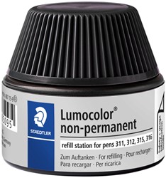 Viltstiftvulling Staedtler Lumocolor non-permanent 15ml zwart