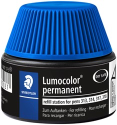 Viltstiftvulling Staedtler Lumocolor permanent 15ml blauw