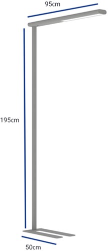 Vloerlamp MAUL Jet LED dimbaar hg 195 cm zilver-2