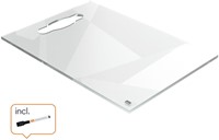 Notitiebord Nobo transparant acryl met handgreep A4-2