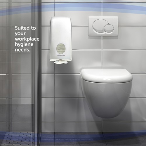 Toiletpapierdispenser Kimberly Clark Aquarius gevouwen wit 6946-3
