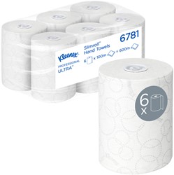 Handdoekrol Kleenex Ultra Slimroll 2-laags 100m wit 6781