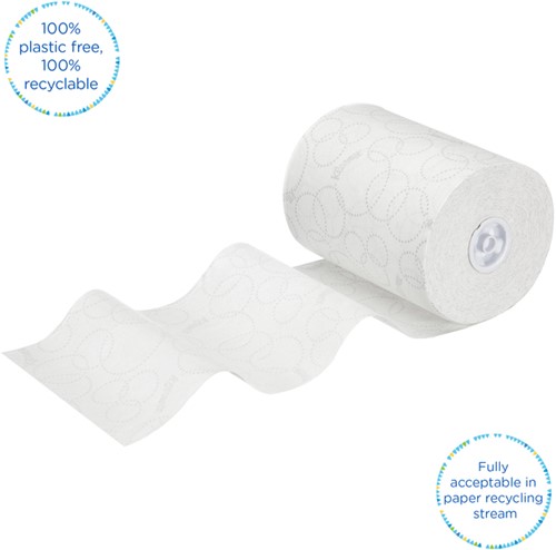 Handdoekrol Kleenex Ultra Slimroll 2-laags 100m wit 6781-1