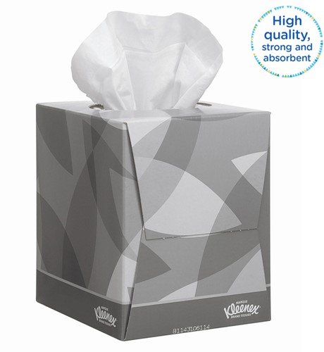 Facial tissues Kleenex 2-laags kubus 12x88stuks wit 8834-1