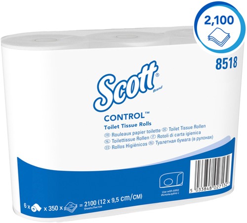 Toiletpapier Scott Control 3-laags 350vel wit 8518-3