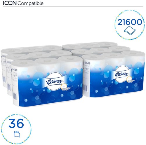Toiletpapier Kleenex 2-laags 600vel wit 8441-2