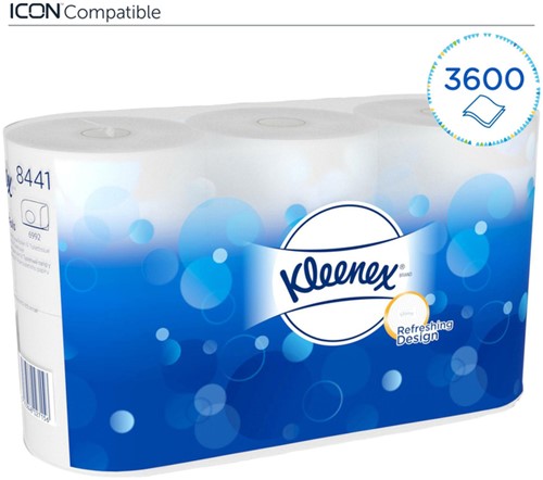 Toiletpapier Kleenex 2-laags 600vel wit 8441-3