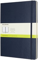 Notitieboek Moleskine XL 190x250mm blanco hard cover sapphire blue