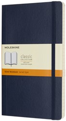 Notitieboek Moleskine large 130x210mm lijn soft cover sapphire blue