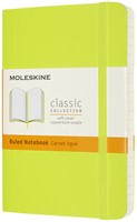 Notitieboek Moleskine pocket 90x140mm lijn soft cover lemon green