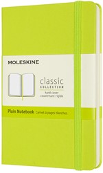 Notitieboek Moleskine pocket 90x140mm blanco hard cover lemon green