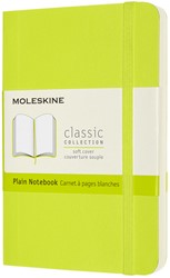 Notitieboek Moleskine pocket 90x140mm blanco soft cover lemon green