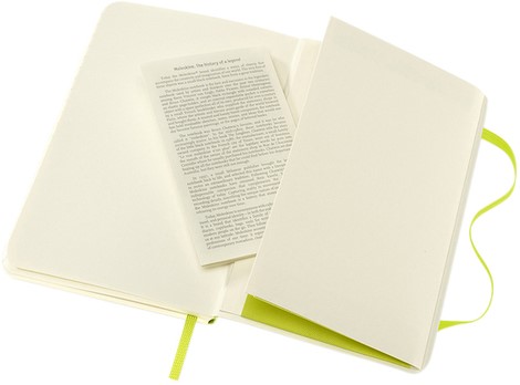 Notitieboek Moleskine pocket 90x140mm blanco soft cover lemon green-2