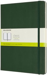 Notitieboek Moleskine XL 190x250mm blanco hard cover myrtle green