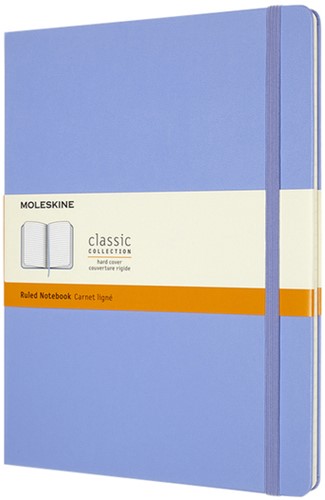 Notitieboek Moleskine XL 190x250mm lijn hard cover hydrangea blue