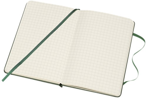 Notitieboek Moleskine pocket 90x140mm ruit 5x5mm hard cover myrtle green-1